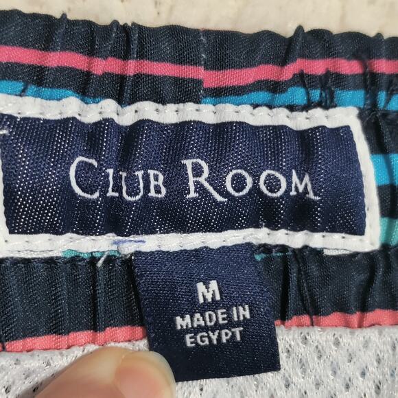 Club Room Men Quick-Dry 7" Swim Trunks Men's Medium Colorful Stripes Classic NEW - Picture 9 of 15